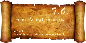 Trencsényi Orsolya névjegykártya