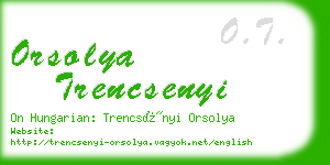 orsolya trencsenyi business card